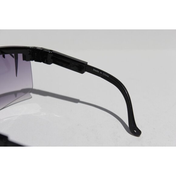 PIT VIPER The Exec Fade Sunglasses Black/Gray Gradient Wrap Single Wide NEW - Picture 7 of 10